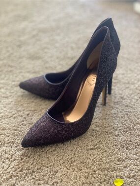 Ted Baker London Black to Purple Glitter Pointed Toe Stilettos
